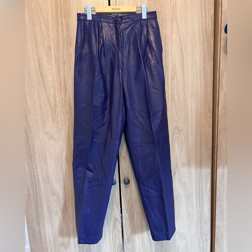 Purple leather slacks pants Bagatelle, Canada